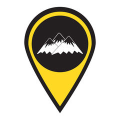 Mountain icon. Vector concept illustration