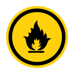 Beware Flammable Gas Symbol Isolate On White Background,Vector Illustration EPS.10