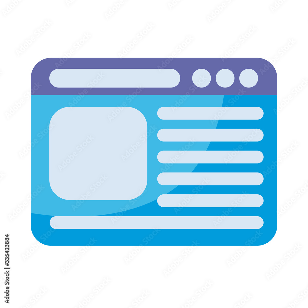 Poster computer window on white background