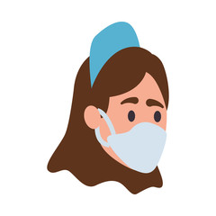 Fototapeta premium nurse with face mask character