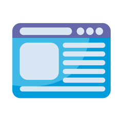 computer window on white background