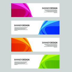Naklejka premium Vector Abstract banner web template