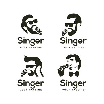 awesome modern singer or choir logo template