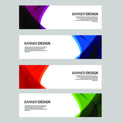 Naklejka premium Vector Abstract banner web template