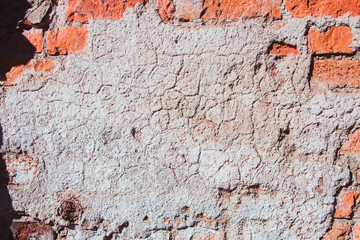 texture of an old brick wall. Concrete background with brick