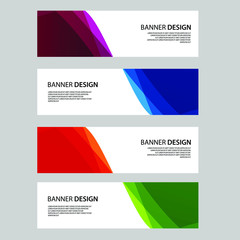 Naklejka premium Vector Abstract banner web template