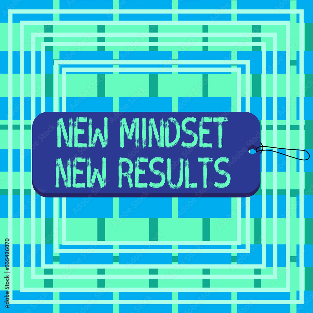 Poster text sign showing new mindset new results. business photo showcasing obstacles are opportunities to 