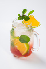 refreshing lemon drink with syrup