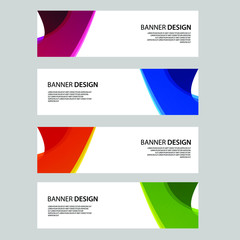 Naklejka premium Vector Abstract banner web template