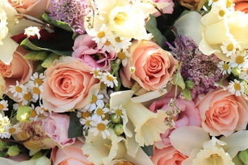 Pastel spring flowers