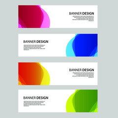 Fototapeta premium Vector Abstract banner web template