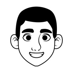 young man head avatar character