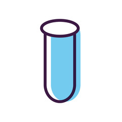 healthcare concept, test tube icon, line color style