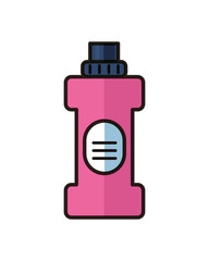 disinfectant plastic bottle product with drop flat style