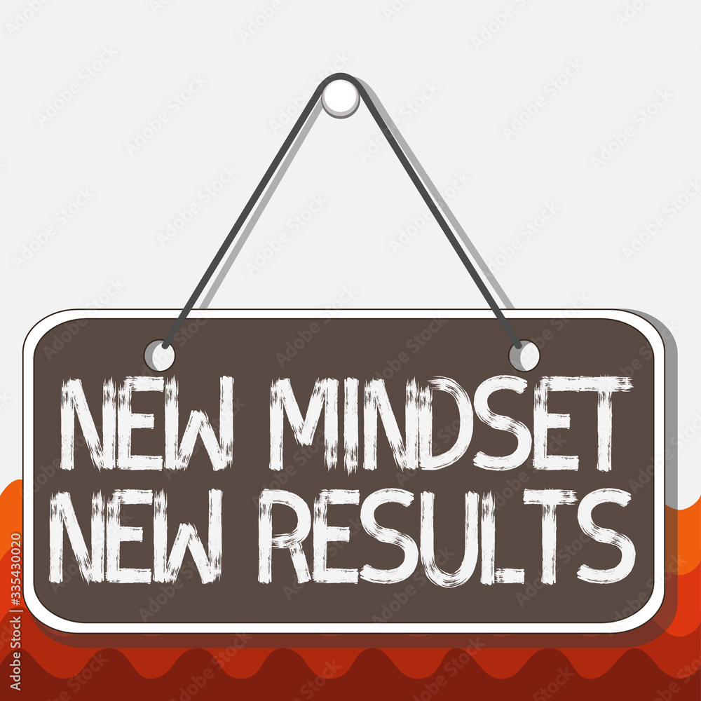 Poster conceptual hand writing showing new mindset new results. concept meaning obstacles are opportunities