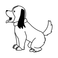 cute little dog mascot character