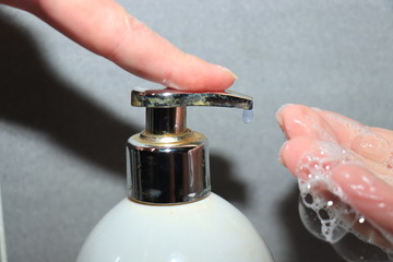 Liquid soap dispenser, Covid 19 prevention