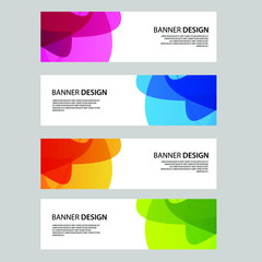 Naklejka premium Vector Abstract banner web template