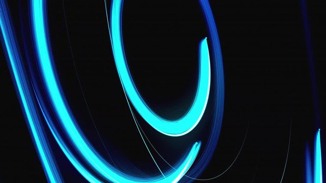 Abstract spiral rotating glow lines, computer generated background, 3D rendering background.