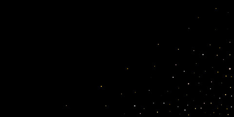 Gold Glitter Stars. Luxury Shiny Confetti.