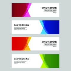 Naklejka premium Vector Abstract banner web template