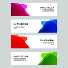 Fototapeta premium Vector Abstract banner web template