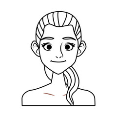 beautiful young woman avatar character