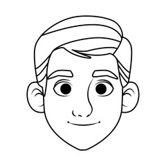 young man head avatar character