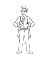 professional doctor avatar character icon