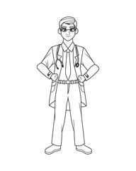 Fototapeta premium professional doctor avatar character icon
