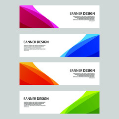Fototapeta premium Vector Abstract banner web template