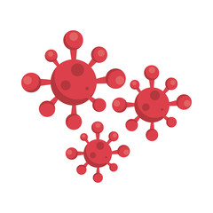 covid19 pandemic particles isolated icons