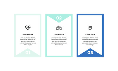 Infographic. Vector Infographic design template with icons and 3 numbers options or steps. Can be used for process diagram, presentations, workflow layout, banner, flow chart, info graph.