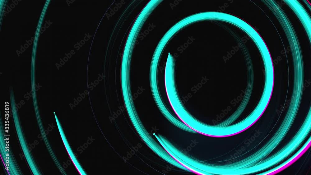 Poster abstract spiral rotating glow lines, computer generated background, 3d rendering background.