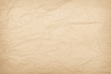 Fototapeta premium Brown or Cream recycled craft paper texture background. Pattern