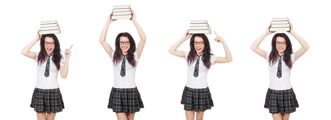 Young student isolated on the white background