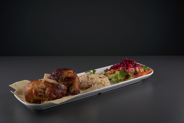 Chicken meat and rice