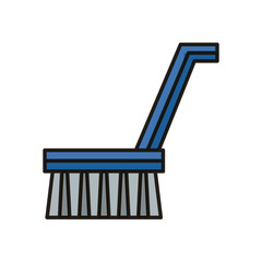 handle brush cleaning flat style