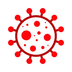 Obraz premium Wuhan Corona Virus, Covid-19, nCOV, MERS-CoV Novel Coronavirus Cell Stamp. Covid 19 Red Vector. Epidemic Warning Symbol or Sign, Risk Zone Sticker. Asian Respiratory Syndrome Disease.