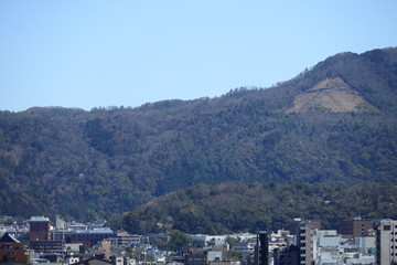 Fototapeta na wymiar 京都　大文字の山