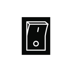 Turn Off On Icon , Key Template Design Simple Concept Emblem Isolated Illustration , Electronic Tecnology Sample Control , Outline Solid Background White

