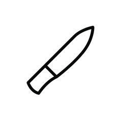 Knife Icon , Kitchen Template Logo Design Emblem Isolated Illustration , Outline Solid Banckground White
