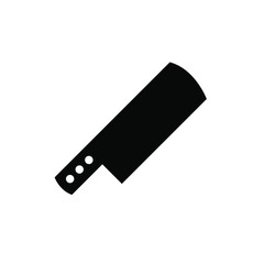 Knife Icon , Kitchen Template Logo Design Emblem Isolated Illustration , Outline Solid Banckground White
