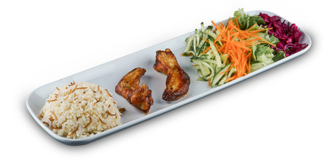 baked and shredded chicken meat menu