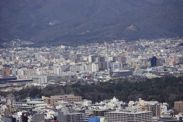 Fototapeta premium 京都御所方面遠景