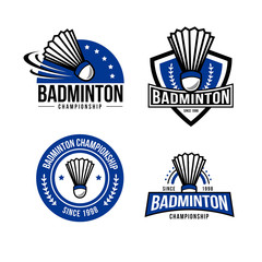badminton logo - obrazy, fototapety, plakaty