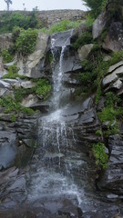 waterfall in the mountains