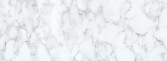 Panorama white marble texture for background or tiles floor decorative design.