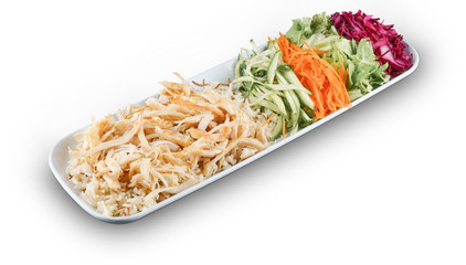 baked and shredded chicken meat menu