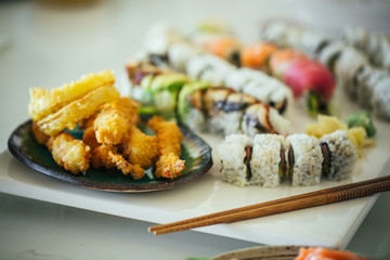 Sushi Assortment with Miso Soup